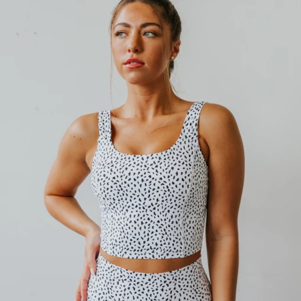 ALLFENIX White Montana Longline Sports Bra, Small